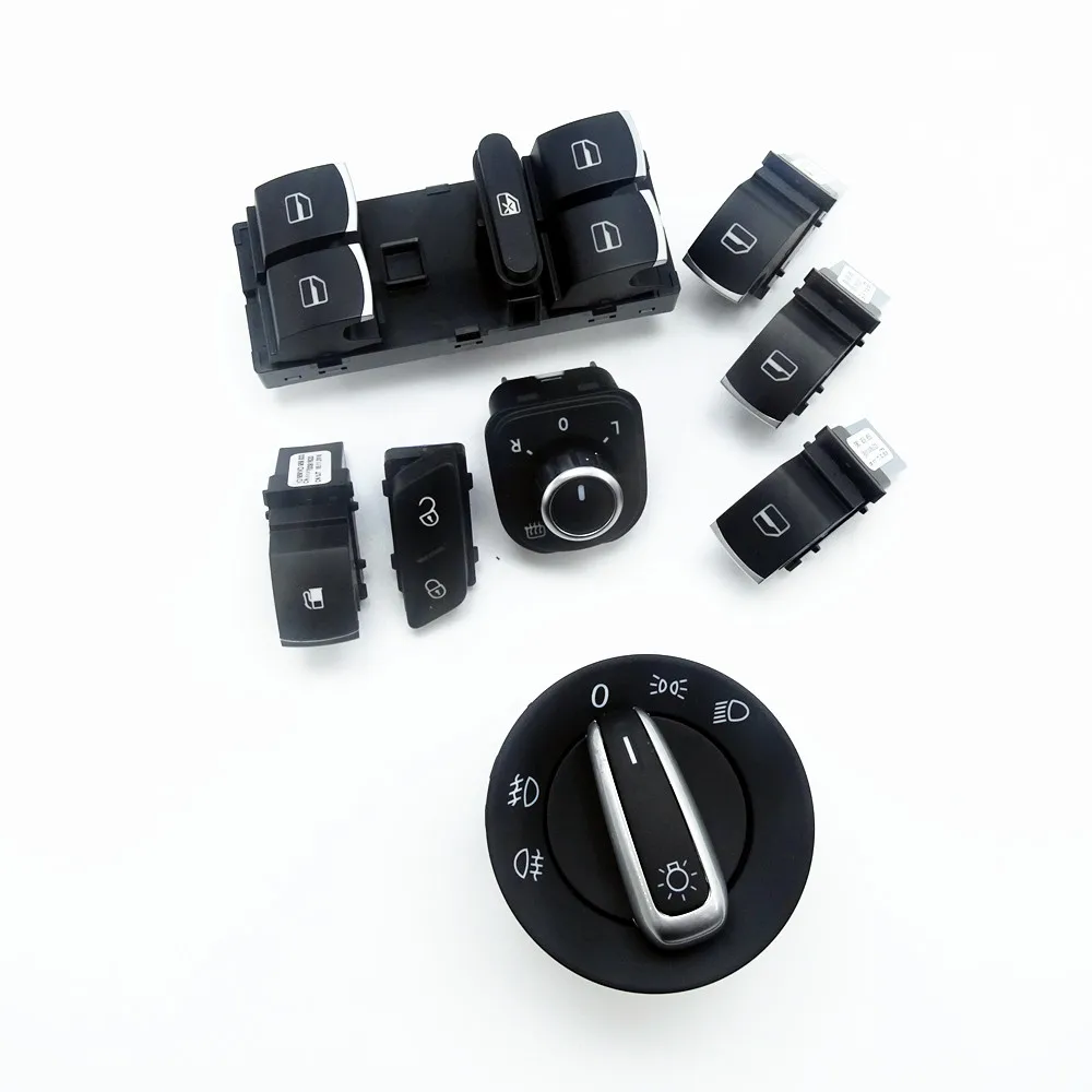

Кол-во 8 кнопочный переключатель замка для автомобильного стекла фары зеркала топливного бака для VW Jetta Golf MK5 6 Tiguan CC 5ND959565B 5ND941431A 5ND959857