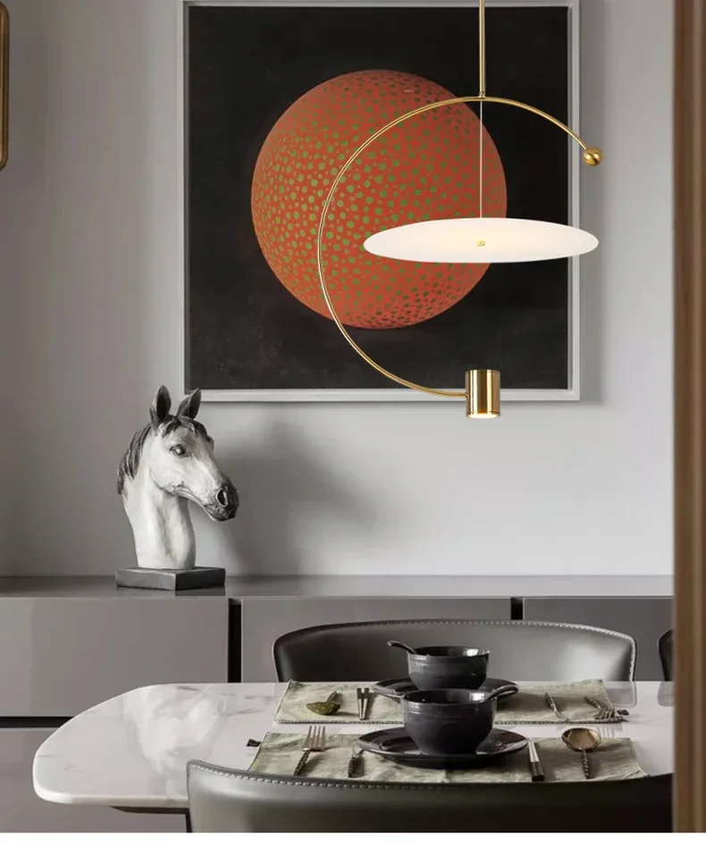 Description Picture 6 of itemModern Nordic LED Pendent Light for Living Dinning Room Chandeliers Black/Gold Iron Kitchen Light Indoor Home Decor Hanging Lamp