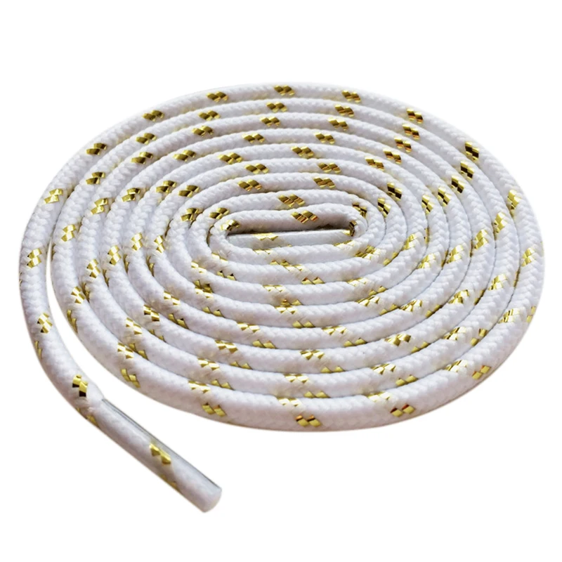 Weiou 30 Pairs/lot Metallic Polyester Shoelaces Black White Silver