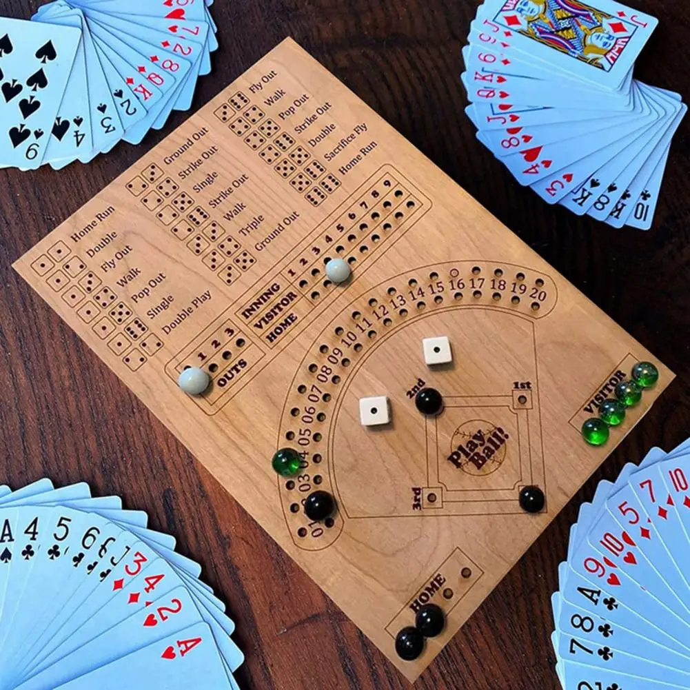 Kid Board Game Exercise Patience Parent-children Interaction Wood Baseball Dice Board Game Gift