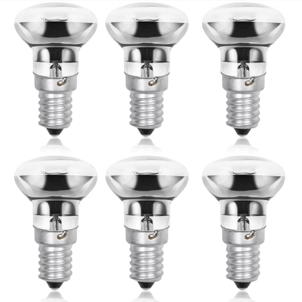 Replacement Bulbs for Lava Lamps Extra Long Life Reflector Spot High Temp Resistant Dimmable Light R39 E14 30W 240V 6 Pack incandescent bulb