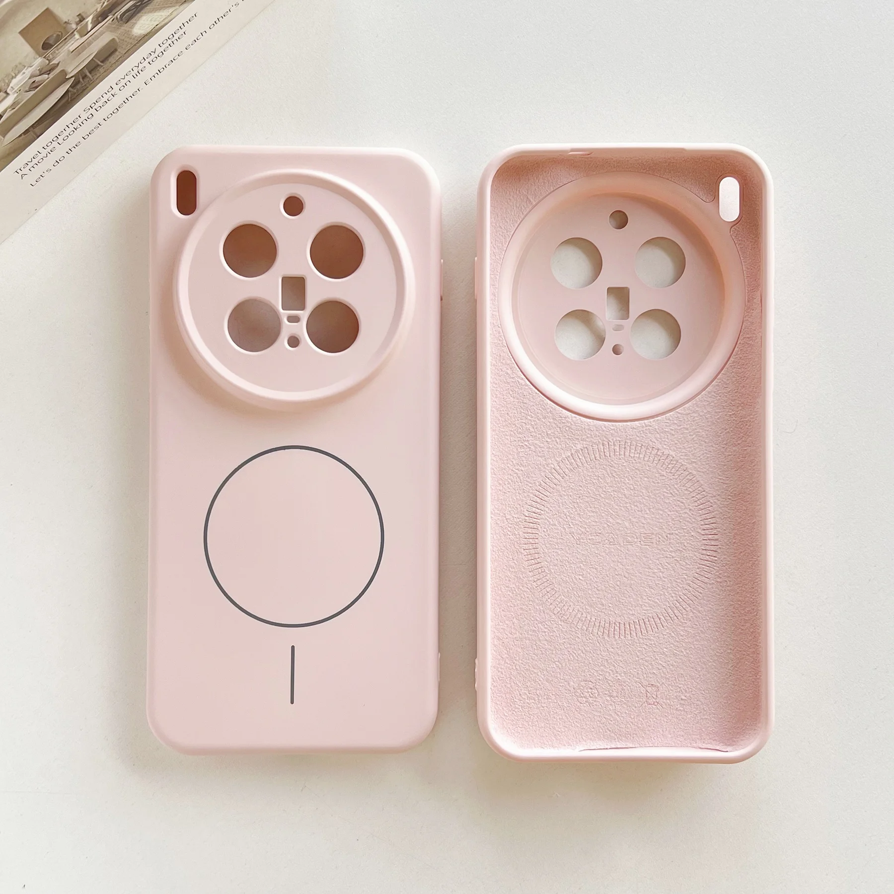 Magnetic Liquid Silicone Matte Phone Case with Magsafe-Compatible Soft Cover Bumper
