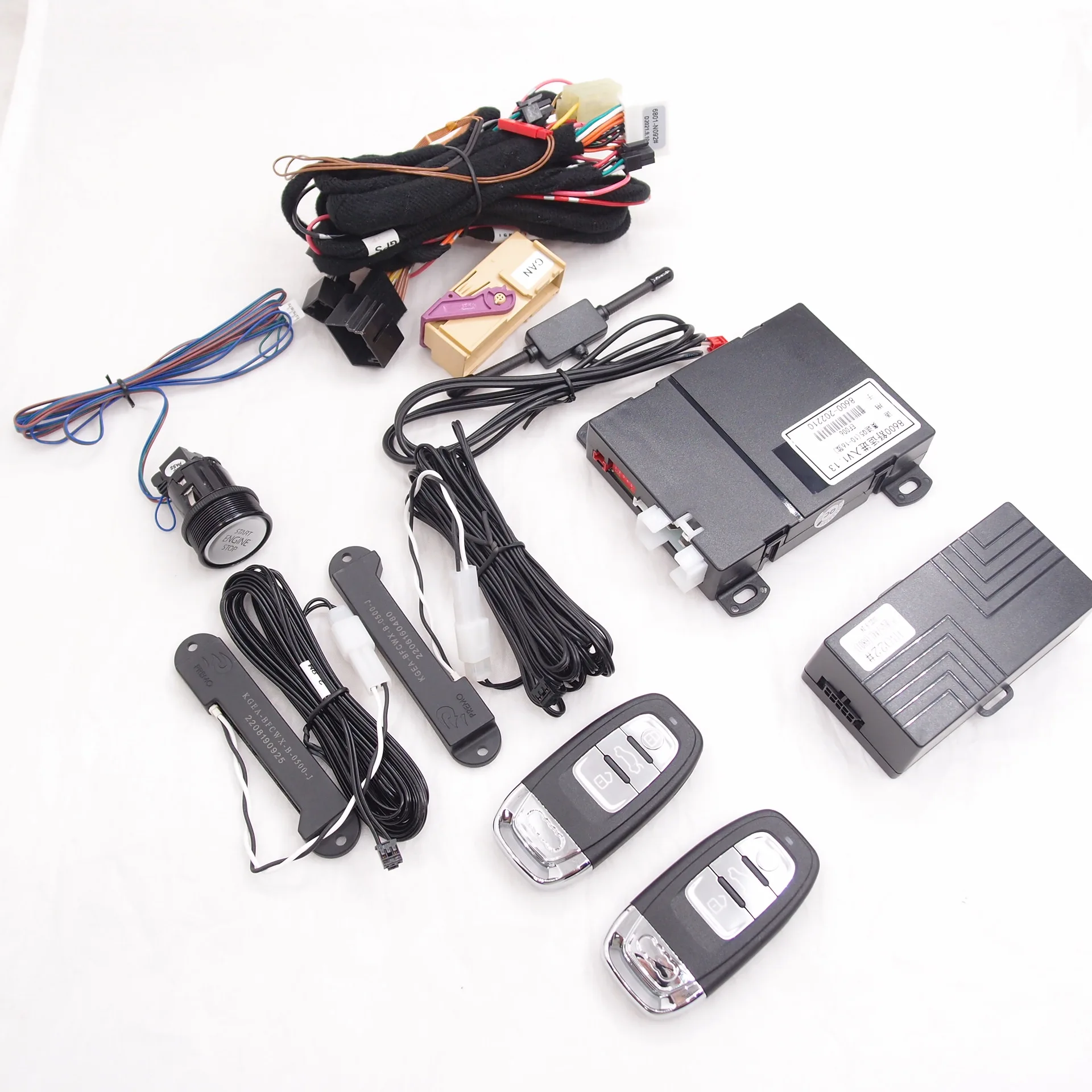 Fit for Audi A4 07-17, A5 10-17, Q5 10-18, Push Start A6L 2012 Remote Start Keyless Entry door handle ,plug and play ,4G APP