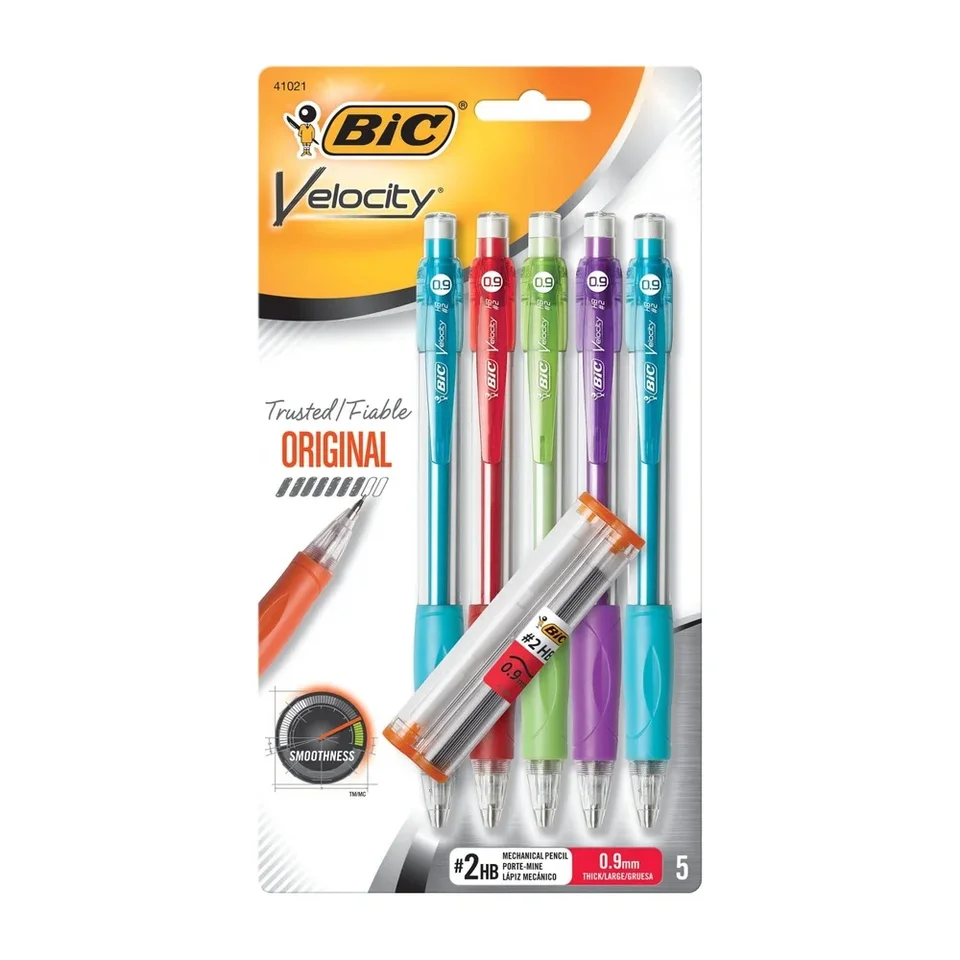 Mechanical Pencils 0.9mm Assorted Colors with Grip