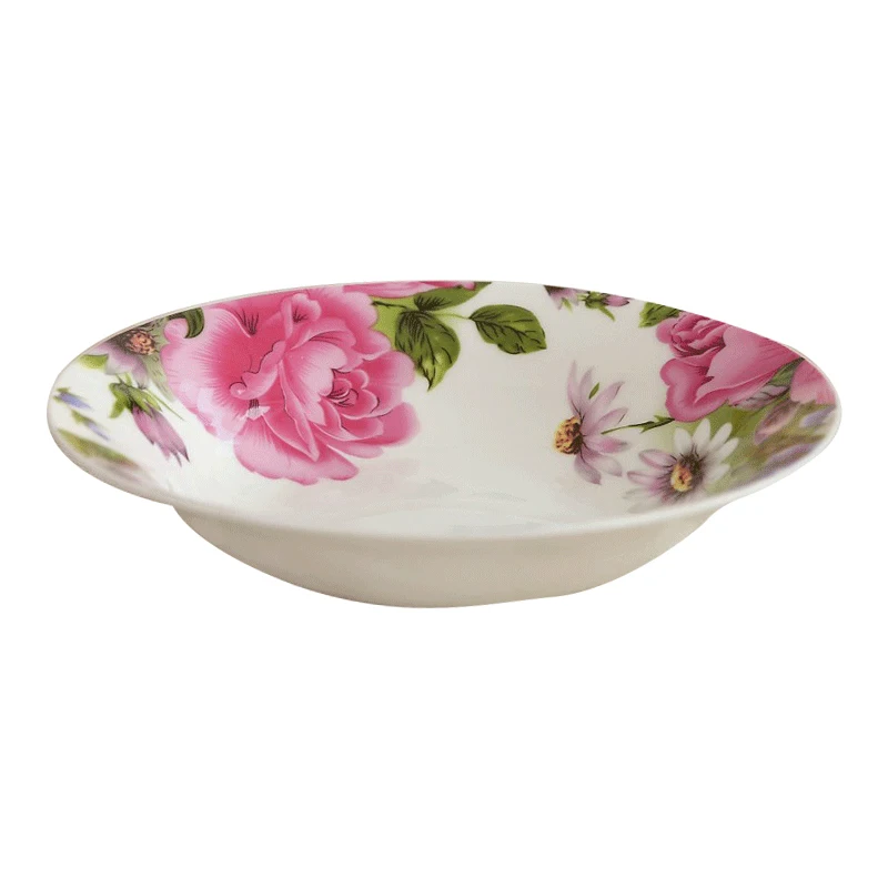 10 inch, fine bone china dinner service plate, vintage ceramic fruit bowl for party, pocelain fruit plate decoration, kitchen