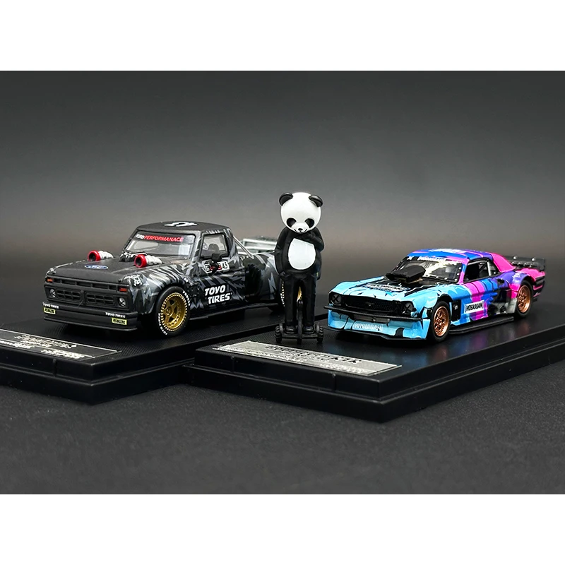 SW In Stock 1:64 Mustang Hoonicorn RTR F150 Hoonitruck Panda Figure Diecast Diorama Car Model Toy Street Warrior 3