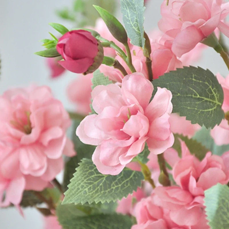 Artificial Silk Camellia Bouquet for Home or Wedding Decor, Photography Prop
