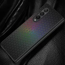 Sleek Carbon Fiber Phone Cover Case with Enhanced Protection for Galaxy Z Fold4 (Mix01)