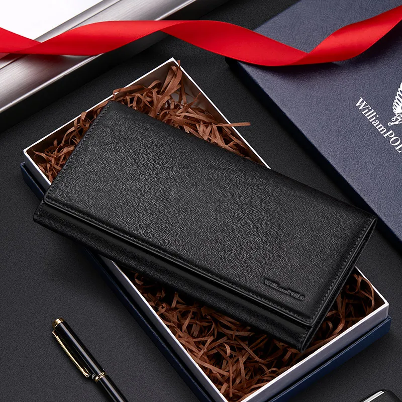 Wallet Men's long zipper Money clip Large capacity Clutch bag Fashion multi-card pocket coin Wallet Men's Father's Day birthday 6
