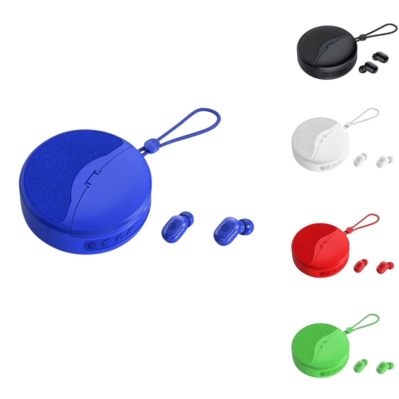

Беспроводная мини Bluetooth-Колонка 2 в 1, наушники TWS, сабвуфер, стерео, громкая связь, многофункциональная/TF-карта/FM