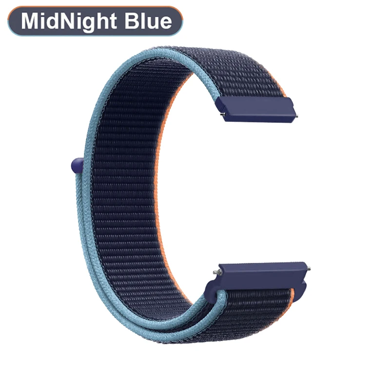 Correa de nailon de 20 mm, 22 mm y 18 mm para reloj Garmin Vivoactive 3, 4, 4S, Venu 2, 2s, 3s SQ, Forerunner 645, 245, pulsera de nailon
