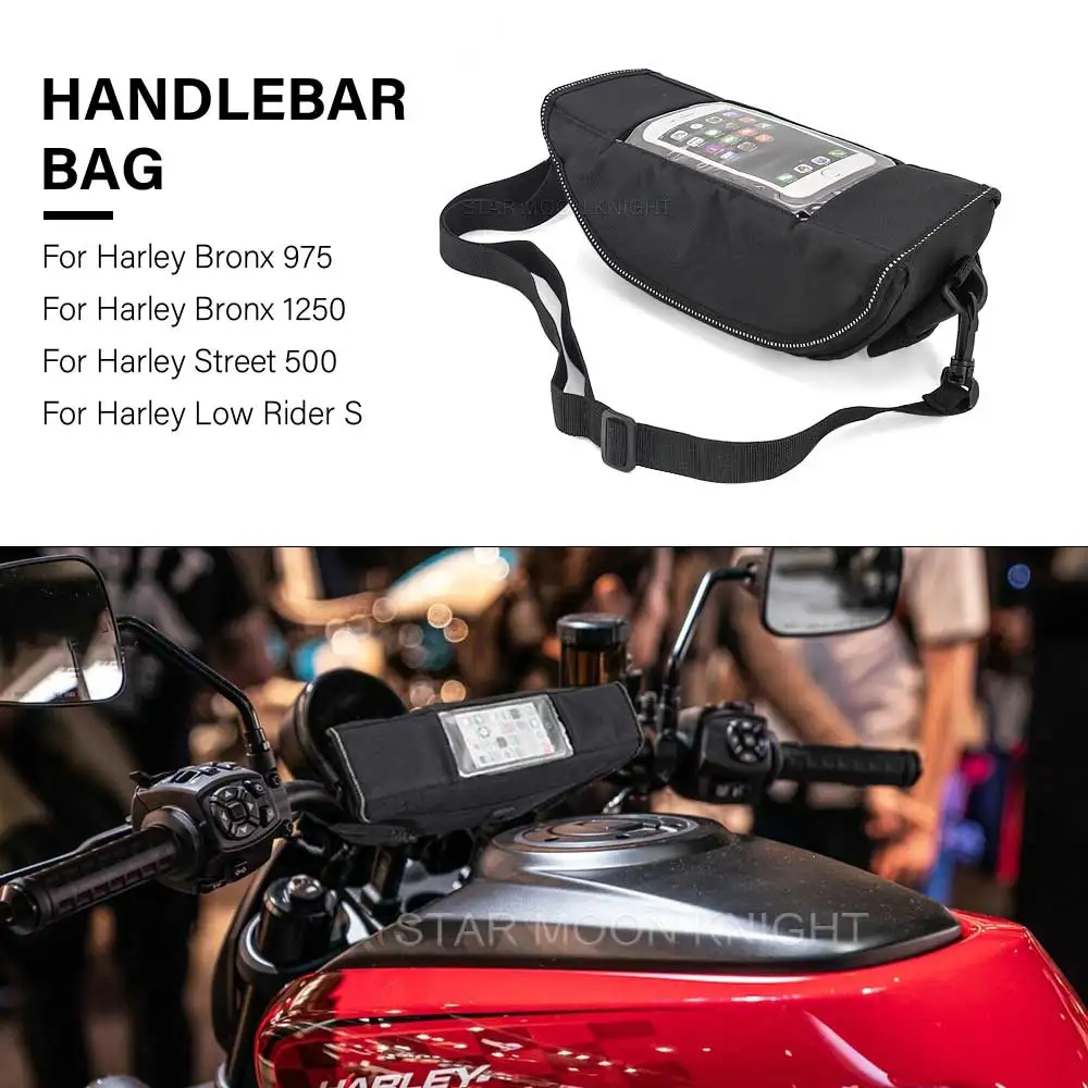 

Для Harley Bronx 975 Bronx 1250 Street 500 Low Rider S мотоциклетная водонепроницаемая сумка на руль для хранения дорожных инструментов