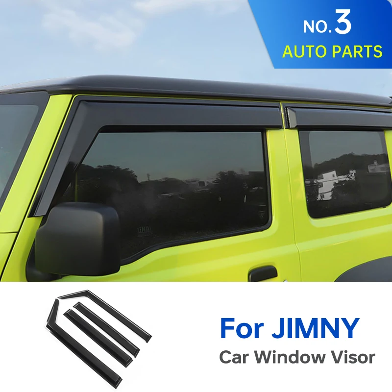 

4PCS Car Window Visor For Suzuki Jimny JB64 Sierra JB74W 2019 2024 Window Rain Guards Weathershields Sun Rain Deflectors