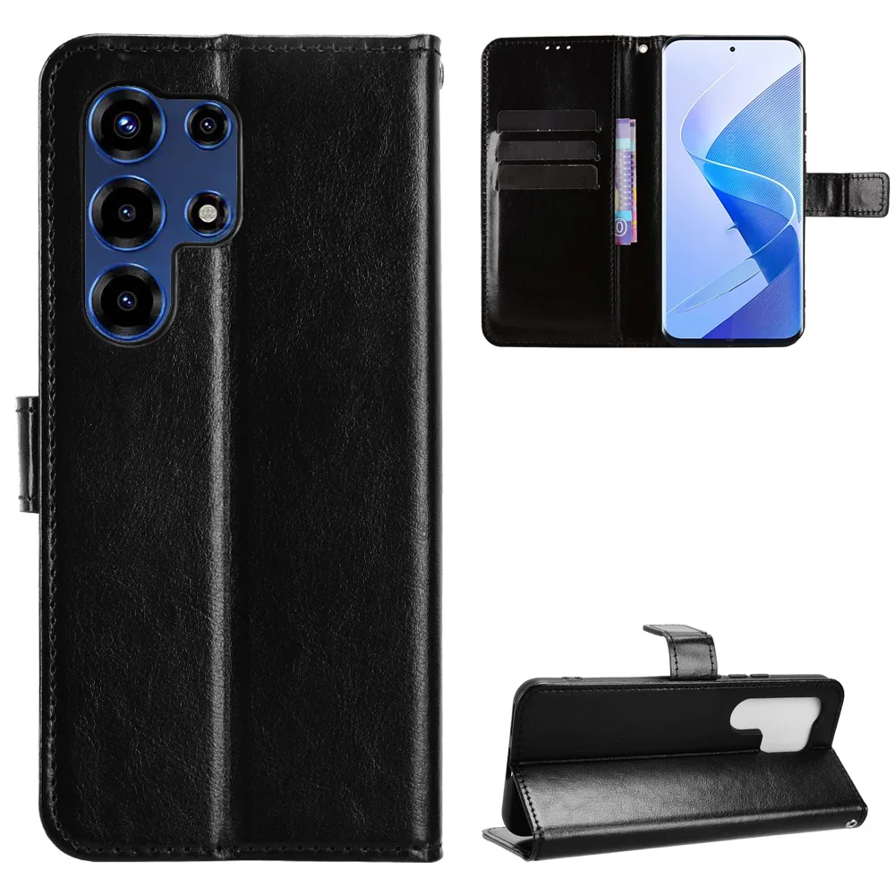 Ultra Luxury Leather Flip Wallet Phone Case with Stand and Card Holder