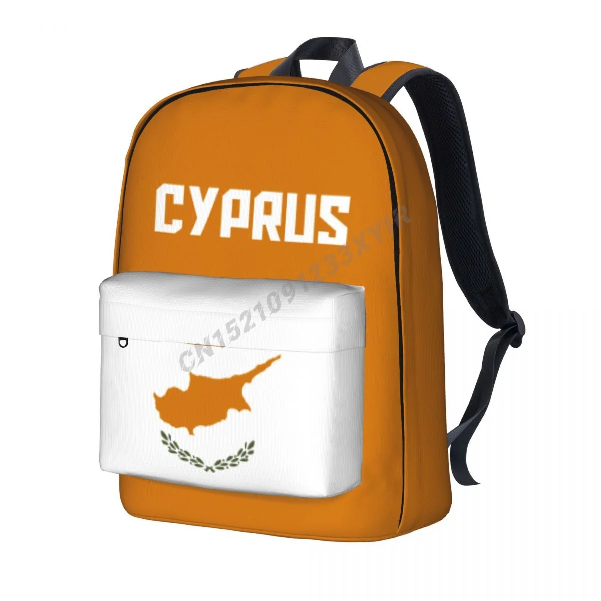 Unisex Backpack Cyprus Flag Cypriots Stitch Schoolbag Messenger Bag