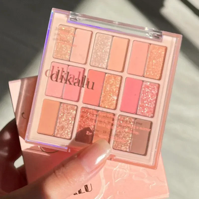 18 Colors Color Blocking Eyeshadow Palette Korean Makeup Summer Ice Cream Color Eyeshadow Pink  Purple Makeup Palette Cosmetics 5