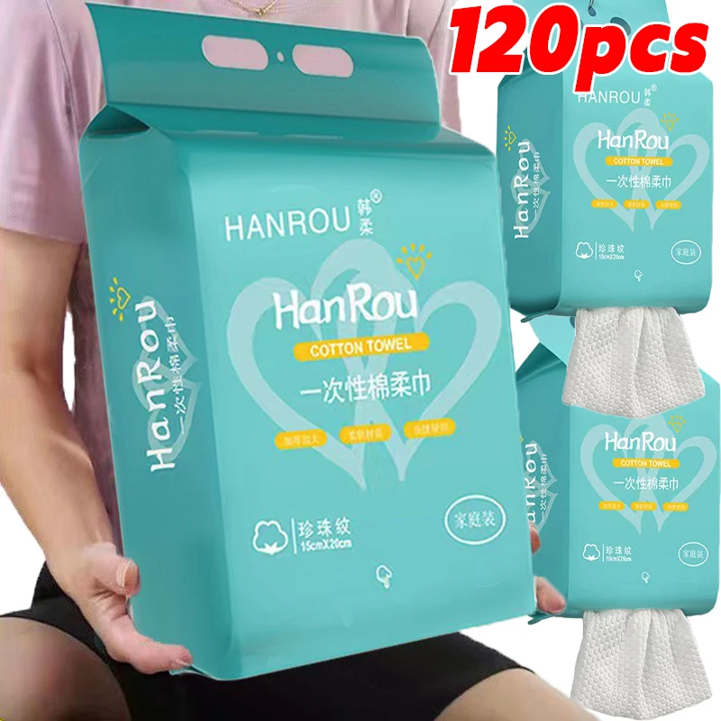 Soft White Disposable Face Towels for Makeup Remover and Facial Cleansing