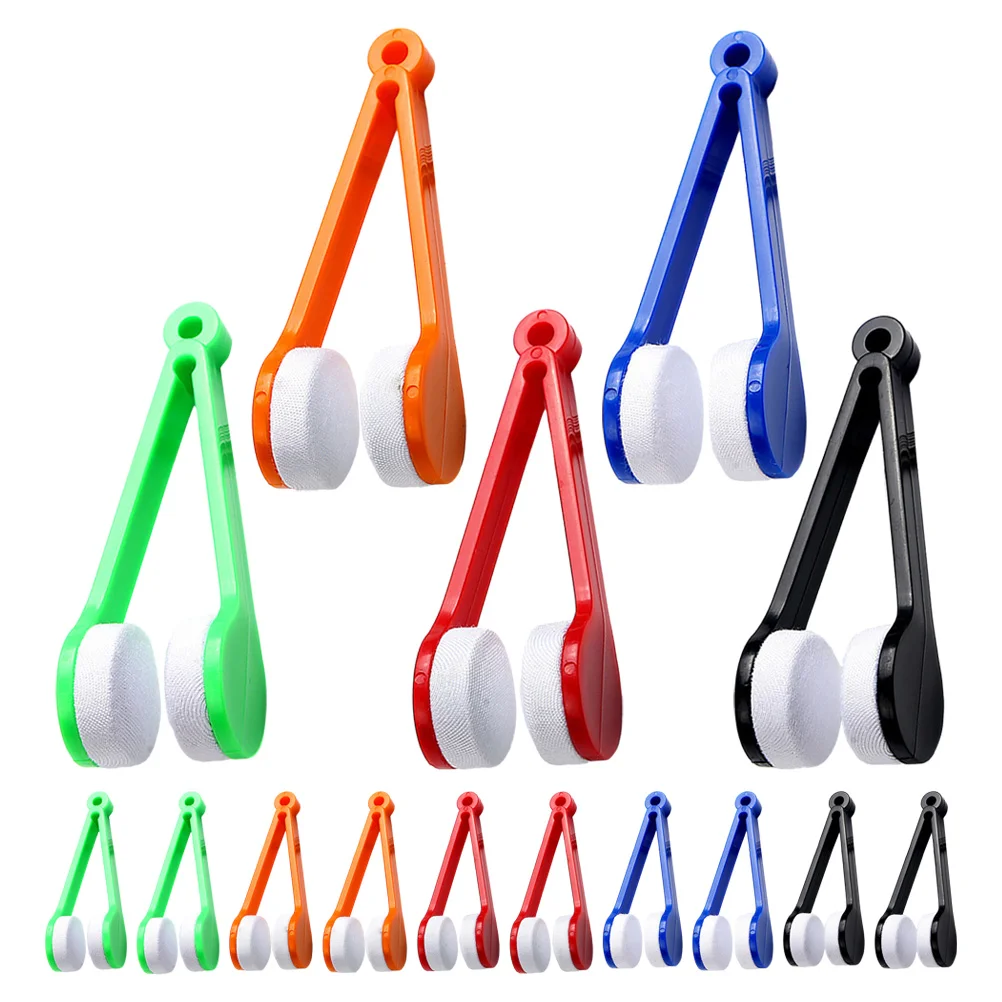 

15 Pcs Glasses Cleaning Clip Portable Wipers Cleaner Tool Eyeglass Mini Eyeglasses Brush Cloth for Mirror