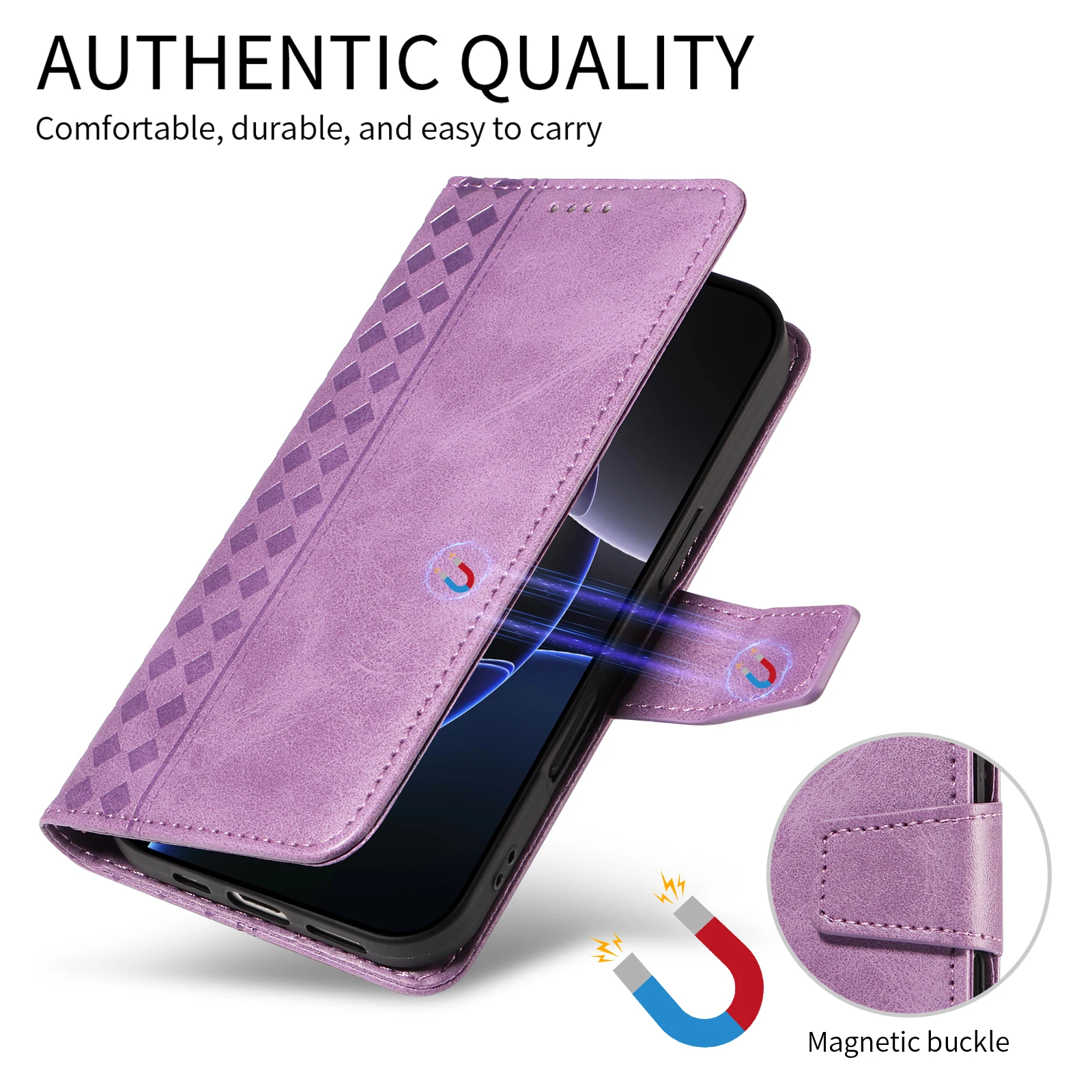 Leather Wallet Case - Magnetic Flip Phone Cover