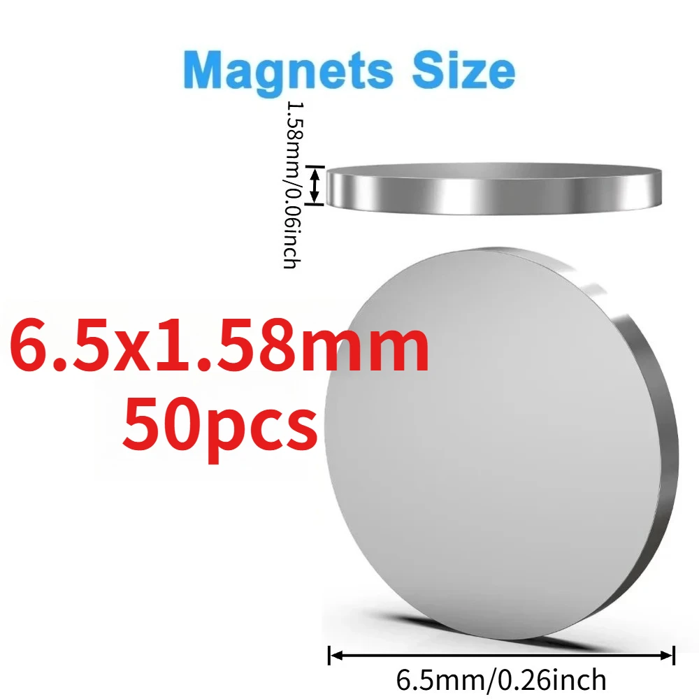 Compact Assorted-Size Round Disc Magnets for Handmade Projects and Home Use