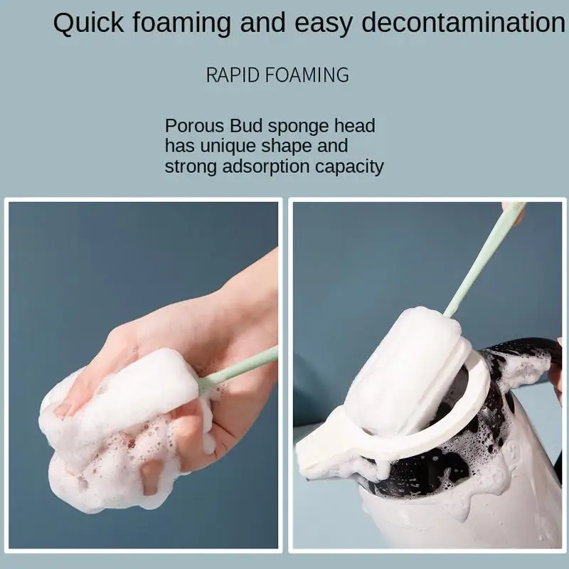 Silicone Bottle Brush Cleaning Brush Set 360 Degree Rotation Baby Pacifier Cup Nipple Cleaning Handheld Soft Head Food Grade Watering