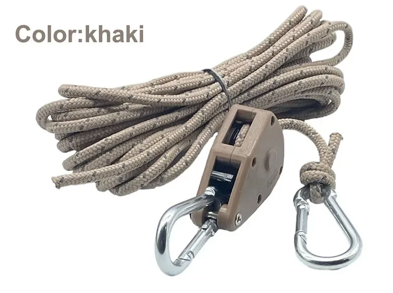 1pc 5m Reflektierende Camping Zelt Wind Seil Zurrgurt Spanner Befestigungs Pulley Ratsche Markise Seil Schnalle Seil Zelt zubehör – Detail 8