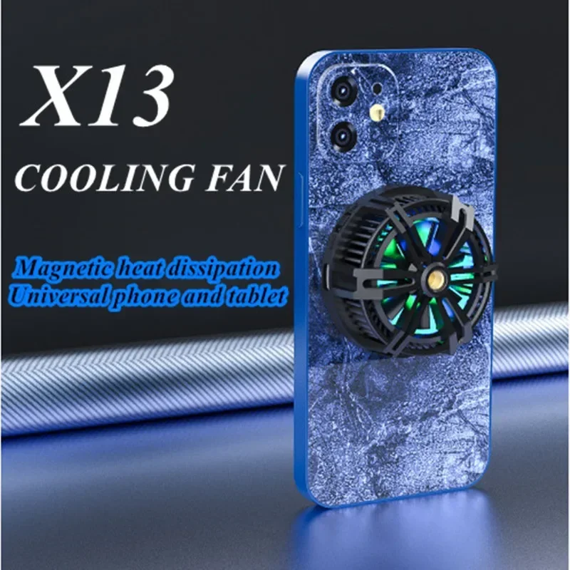 

X13 Mobile Phone Magnetic Semiconductor Cooling Fan Radiator for PUBG Game Cooler with Wireless Charger Function Cool Heat Sink