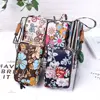 1PC Print Canvas Three-layer Long Wallet Larger Capacity Coin Purse Portable Waterproof Female Handbag Print Canvas Bag 3