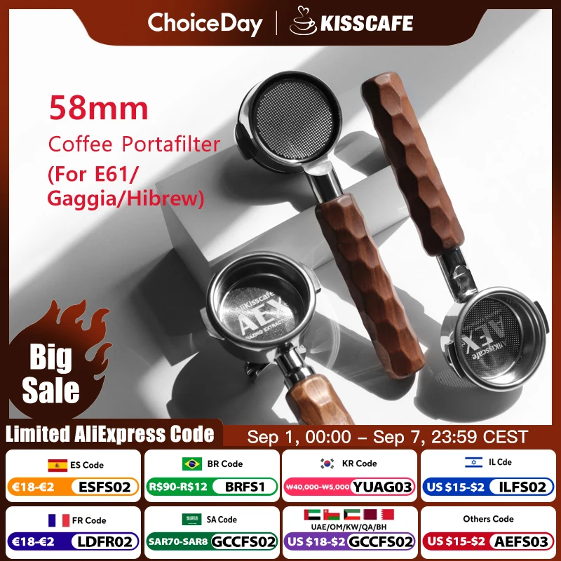 58 مللي متر القهوة Portafilter عارية ل E61 Gaggia Hibrew H10a Breville 920 مزدوجة صنبور الاسبريسو اكسسوارات أدوات باريستا