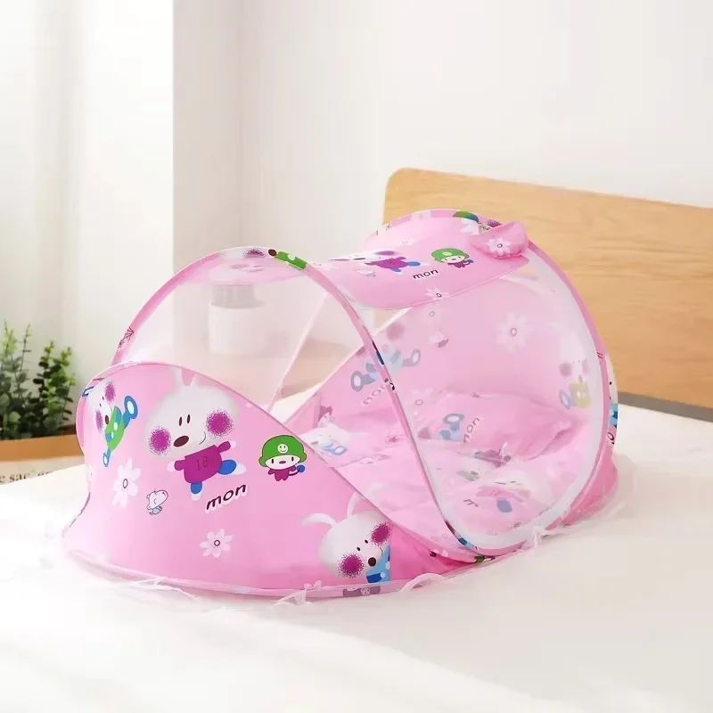 Cotton Sleeping Cot Baby Nest Bed New Portable Crib Breathable Folding Newborns Care Bedding Set with Mosquito Net Basket Pillow