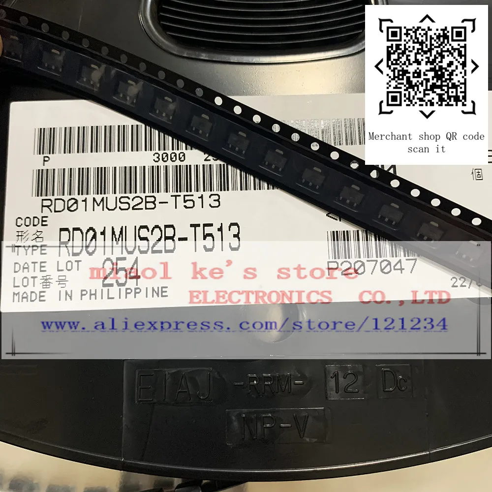 

[10 шт.] 100% Новый оригинал: RD01MUS2B Φ mark: K6 KB SOT89 [1,6 W 15dBTyp 7,2 V 527MHz]
