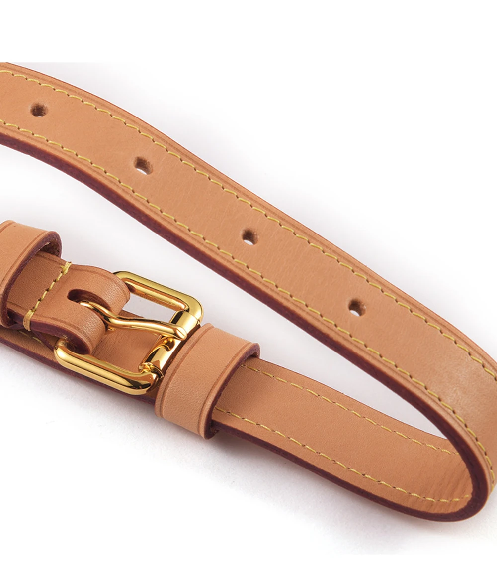 Vachetta Genuine Leather Bag Strap Adjustable Shoulder Bags Crossbody Messenger Handbag Handle Belts DIY Replacement Accessories