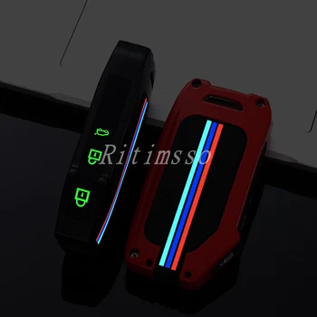 3 4 5 pulsanti in lega Gel di silice luminoso custodia portachiavi per auto custodia per Kia supporto per custodia remota K5 Sportage Stinger Forte - 3 4 5 pulsanti in lega Gel di silice luminoso custodia portachiavi per auto custodia