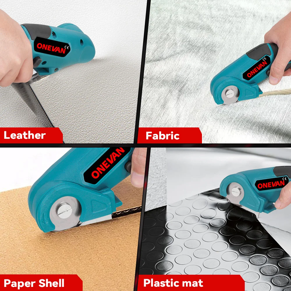 ONEVAN 800W 전기 가위 900r/min 무선 충전식 컷 패브릭 가죽 Makita 배터리 핀 용 다기능 가위
