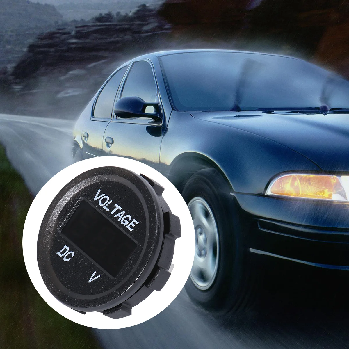 

2pcs Universal Digital Display Voltmeter Waterproof Voltage Meter Blue LED for DC 12V-24V Car Motorcycle Auto Truck