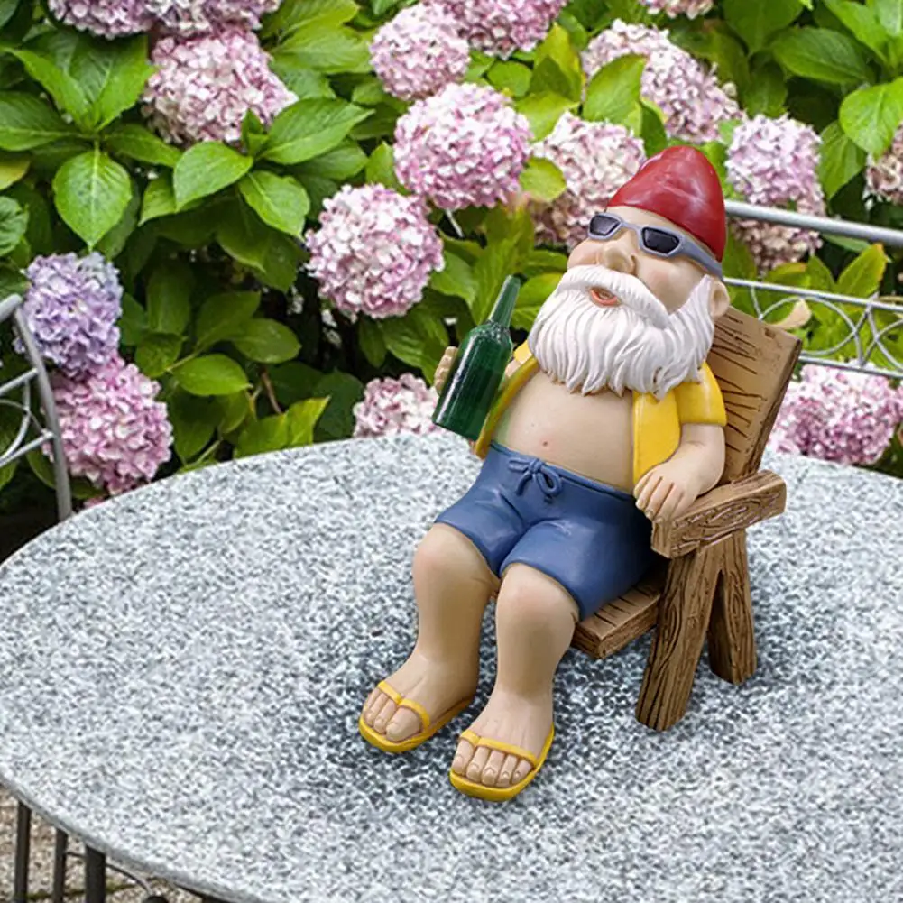 

Outdoor Santa Sculpture Resin Santa Gnome Figure Sculpture for Outdoor Garden Decoration Weather-resistant Dwarf for Yard
