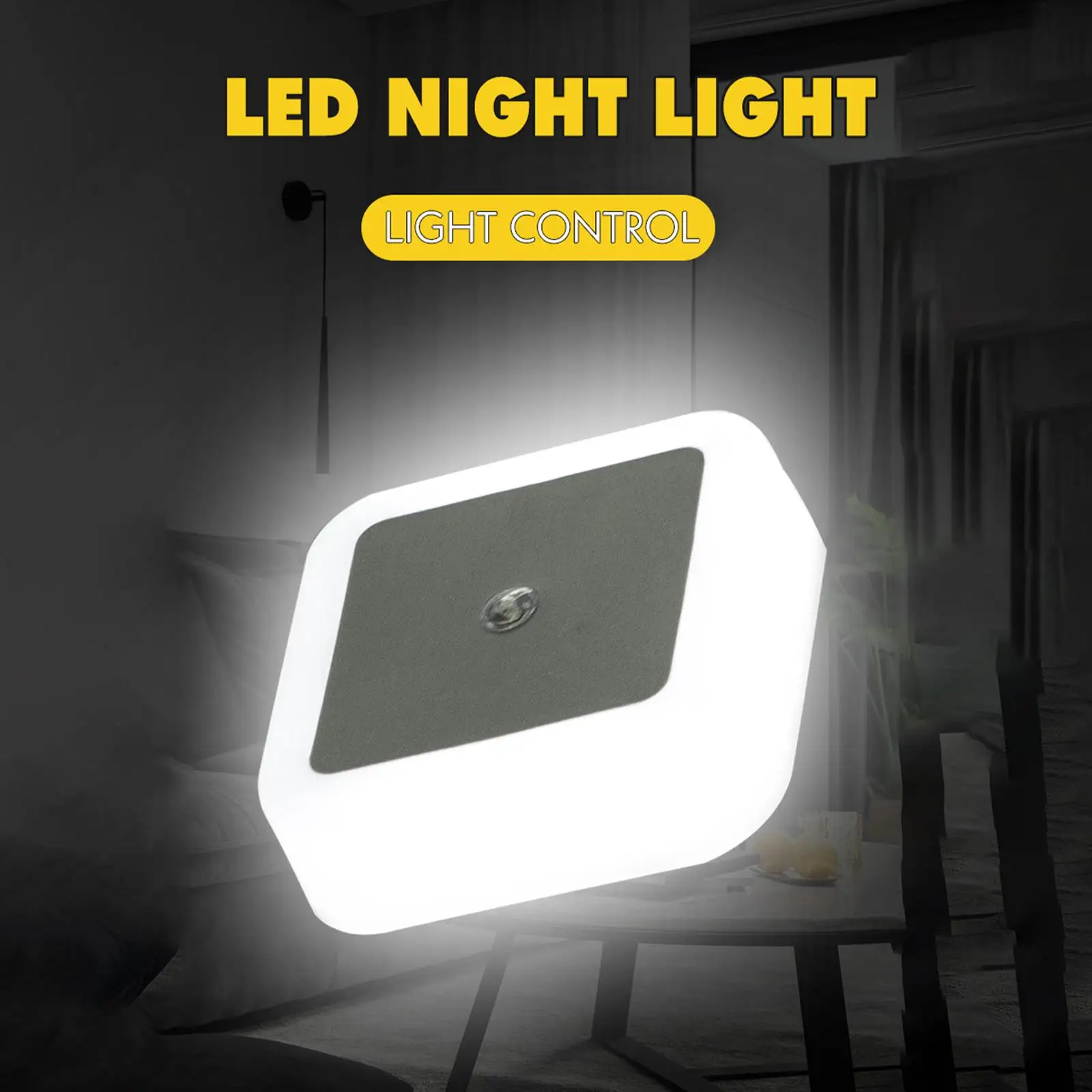 LED 야간 조명 미니 조명 센서 제어 230V EU 미국 플러그 거실 침실 조명에 대한 에너지 절약 유도 램프