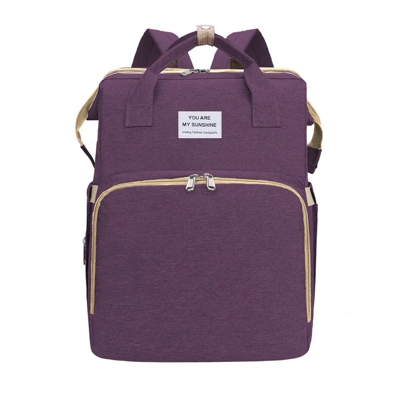 Mother Baby Leather Pu Bag Mommy Storage Double Bag Baby Bag Travel Backpack Diaper Bag Mom Skin Bag Baby Shoulder Stroller 5