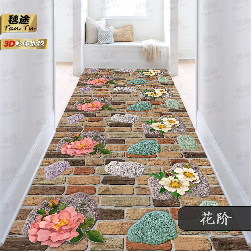 

3D Runners Corridor Carpets for Hallway Living Room Decoration Home Hotel Lobby Long Carpet Entrance Door Mat Stairs Area Rug