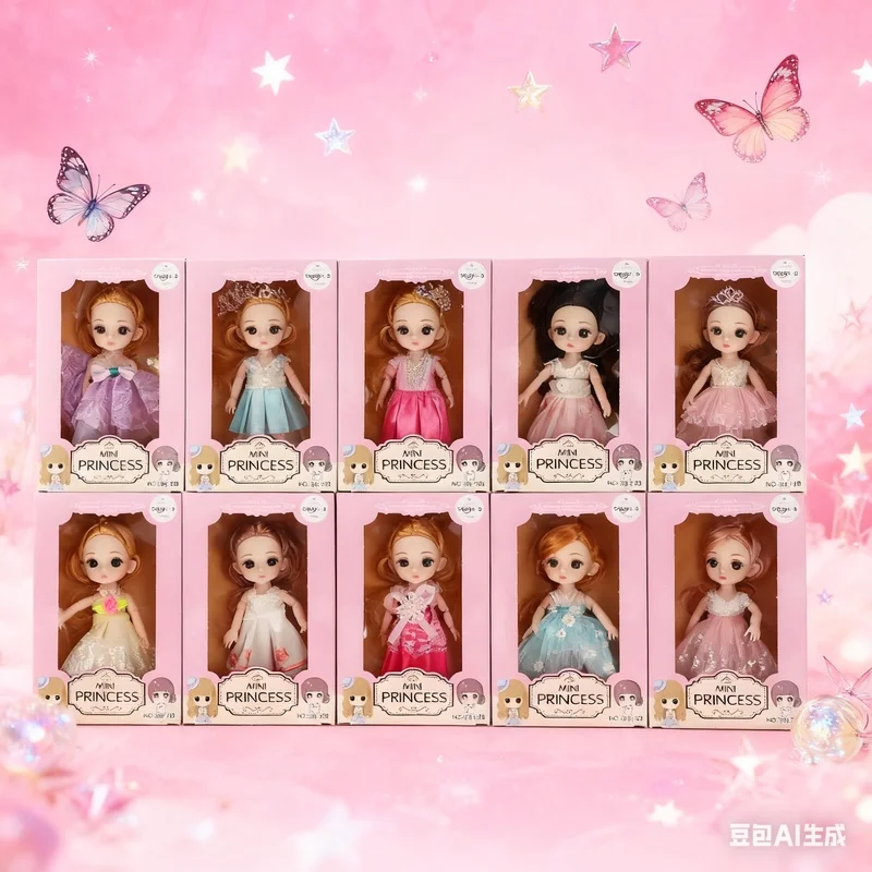 1pc/4pcs Princess Vinyl Doll Collection Figure with Stand Collectible Doll Cute Doll Set, PVC Fashion Figure Toy for Girls Gift