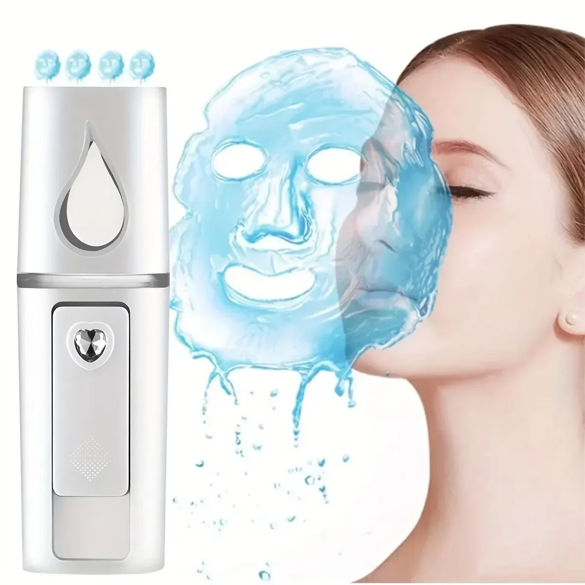 Machine Humidifier Mini Portable Beauty Humidificador Skin Care Tool Nano Spray Moisturizing Facial Steamer USB Cold Spray
