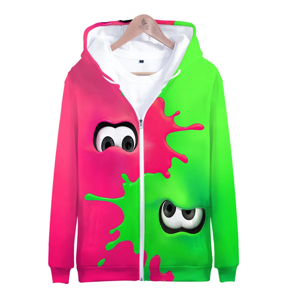 

3 To 14 Years Kids Hoodies Shooting Game Splatoon 3 Printed Sweatshirt Hoodie Boys Girls Game 3D Jacket Coat Children Clothes