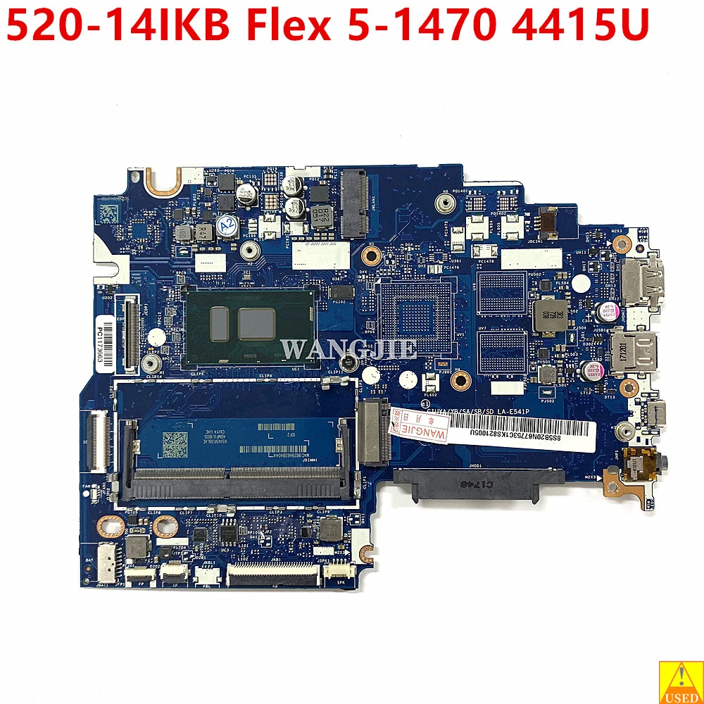 Usato Muslimate Per Lenovo Yoga 520-14Ikb Flex 5-1470 Scheda Madre Del Computer Portatile Ciuya Yb Sa Sb Sd La-E541P Sr348 Pentium 4415U Cpu