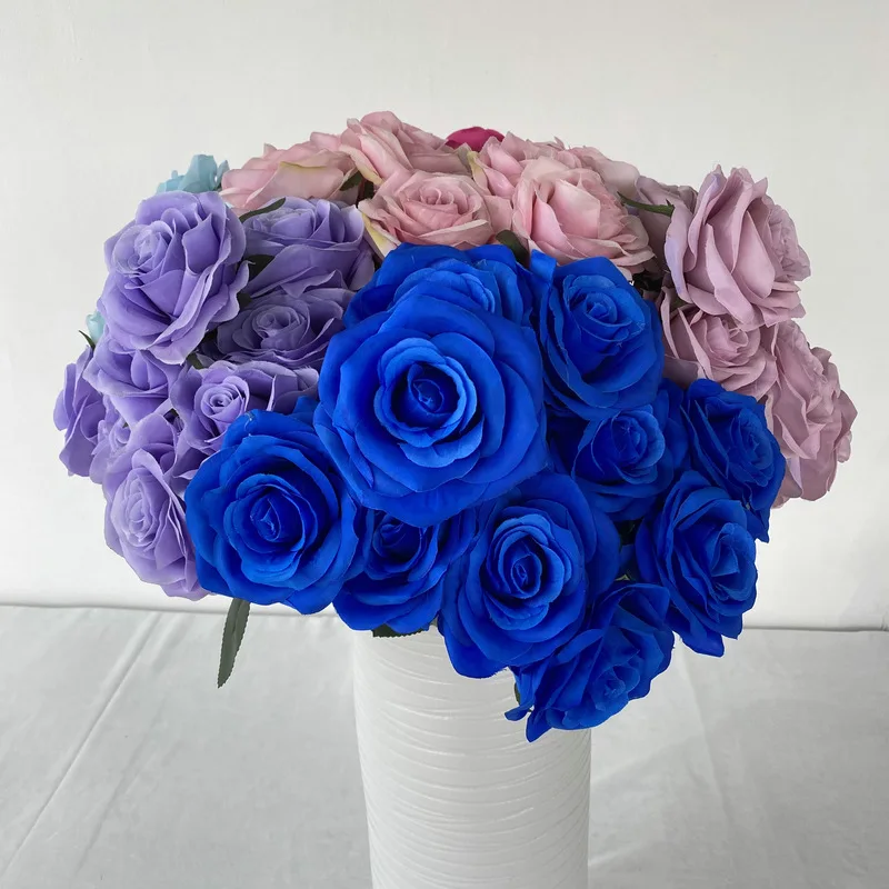 Purple And Blue Roses Bouquet