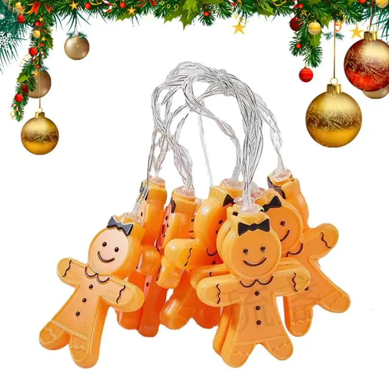 

Гирлянда для имбиря на батарейках, светодиодная гирлянда, уличное сказочное освещение для рождества, свадьбы, вечеринки, Декор