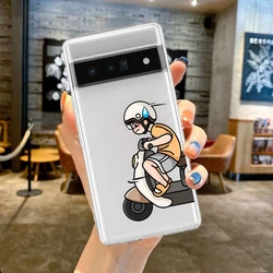 Cute Cartoon Couple Electric Car Phone Case Cover - Pixel 9 Pro (B1)