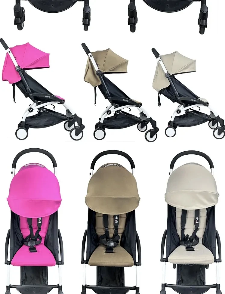 Description Picture 4 of item175 Stroller Accessories Canopy Cover Seat Cushion For babyyoya babytime Sunshade Cover Seat Mattress With Back Zipper Pocket