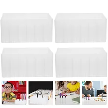 

4Pcs Mark Pen Storage Box Mark Pen Holder Stationery Organizer Desk Box