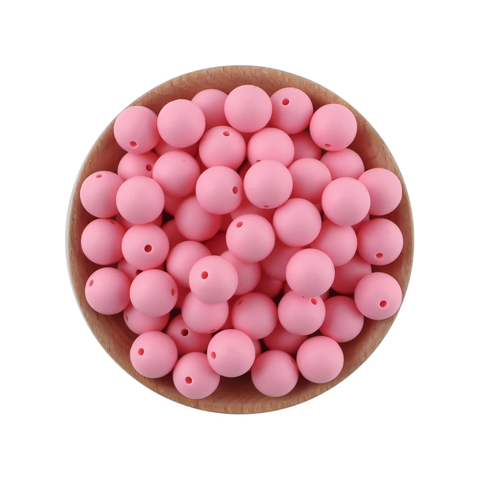Silicone Round Beads for DIY Jewelry and Craft Projects - 20 Piece Set, 15mm