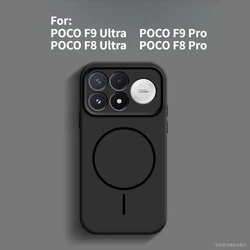 Enhanced Liquid Silicone Magnetic Anti - Drop Case with Wireless Charging Capability for Poco F9 Pro (Black)